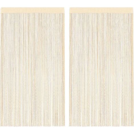 Stores à cordes, 2 pièces par paquet, 100 x 250 cm, beige.