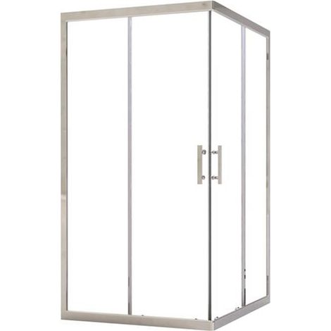 Paroi de douche ENLOK - Accès d'angle coulissant - Pour Bac 80 cm (1/5)