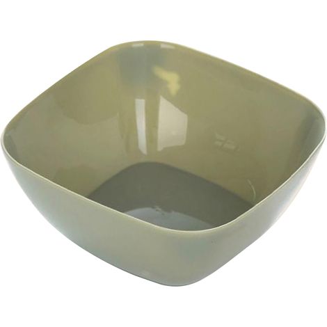 Saladier carré vert en plastique pour salade, fruits, snacks, mixage et cuisine. (1/5)