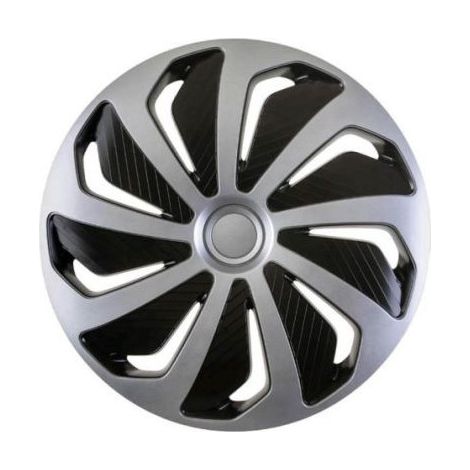 Radkappen Versaco Wind Silber/Schwarz - 15"