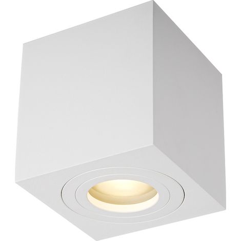 Spot plafond carré blanc IP44 GU10 50W Quardip Zuma Line (1/2)