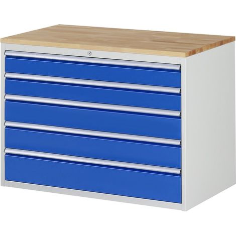Rau Schubladenschrank Buche-Top und 5 x Schubl.-XXL 2x120 2x150 1x180mm (1/4)