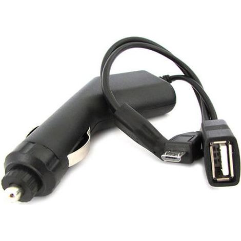 Alimentatore Convertitore DC-DC 3A Da DC 12V 24V a DC 5V Caricabatteria Auto USB e Micro USB Con Accendisigari Fulree