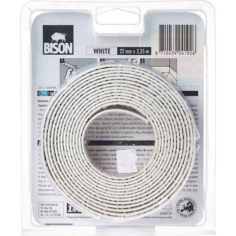 Ruban isolant Bison 6302091 22 mm 3 35 m blanc