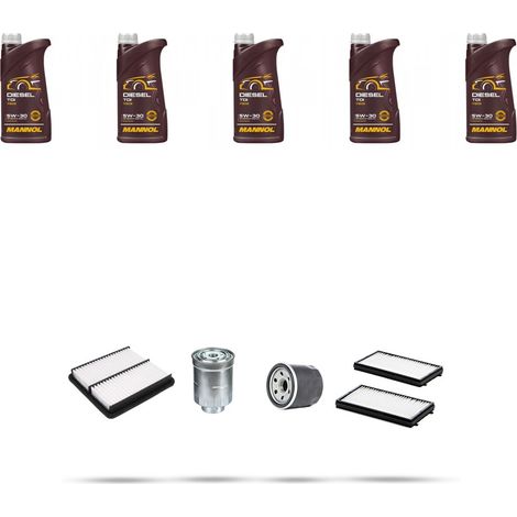 Kit tagliando 4 FILTRI e 5L OLIO compatibile con Mazda 5 (CR) 2.0 CD 81kw 2005 al 2010 (1/5)