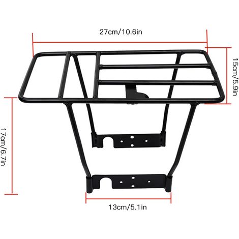 Porte-bagages arrière à roulements solides en acier pour trottinette électrique Xiaomi M365 1S Pro (1/5)