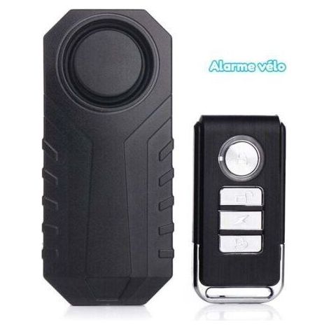 pair Alarme Antivol Vélo, Alarme Trottinette Moto  Alarme Scooter Vibration Sans Fil  pour Vélo, Quad, Moto,Trottinette, sac, bagage  Avec Télécommande et Capteur Vibrations  Antivol avec Sirène (1/5)