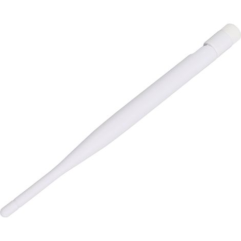 Antenne WiFi omnidirectionnelle avec connecteur SMA mâle plaqué or, design pliable et aiguille interne, couleur blanc, modèle JB‑2.4G‑017