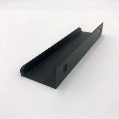 6 Poignées de Meuble, 128 mm T Bar dissimulées Poignées de Porte Noir Mat, Poignée Profil en Aluminium (1/4)
