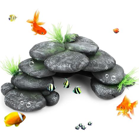 Cachette en Pierre pour Aquarium - Décoration Naturelle pour Reptiles, Tortues et Poissons (1/5)