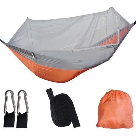 Filiyano-Hamac simple et double avec moustiquaire (Orange) (1/5)
