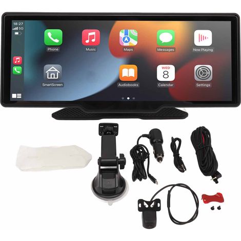 Écran tactile HD sans fil stéréo pour voiture, 10.26 pouces, Support de commande centrale pour récepteur Audio CarPlay, lecteur multimédia pour véhicule (1/4)