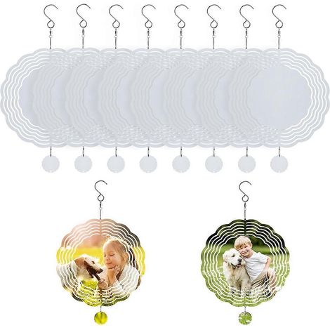 Lot de 10 supports vierges en aluminium pour girouettes à sublimation -- (1/5)