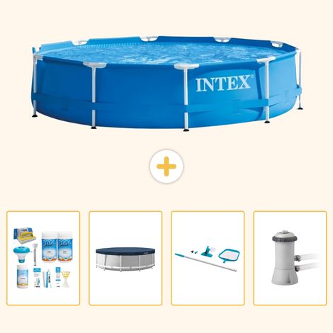 Intex Piscine Tubulaire Ronde - 366x76 cm - 5-pièces S162 (1/5)