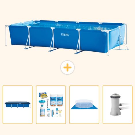 Intex Piscine Tubulaire Rectangulaire - 450x220x84 cm - 5-pièces S77 (1/5)