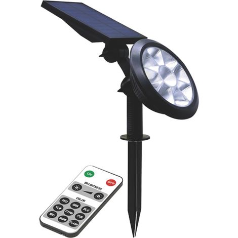 Suprema PICCHETTO SOLARE CON SENSORE CREPUSCOLARE, 1,8 watt, 150 lumen, luce naturale + Rgb