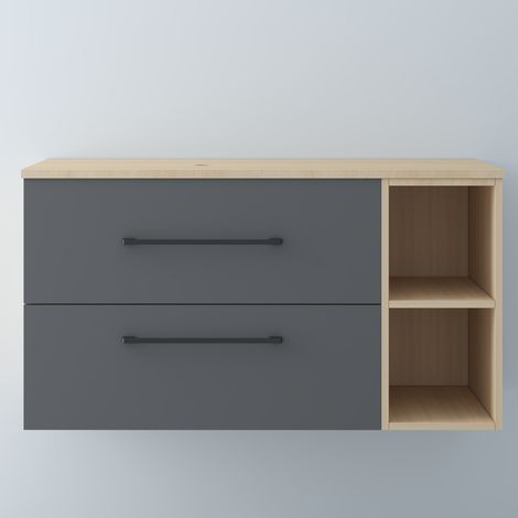 Waschtisch Badmöbel Unterschrank Hängend Schrank, ohne Waschbecken + 100cm Unterschrank