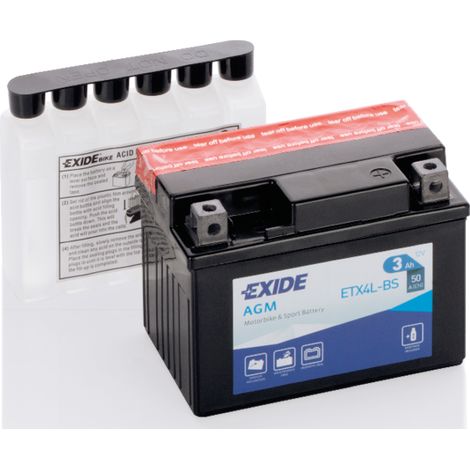 Batería Tudor YTX4L-BS para moto AGM Hermética Exide