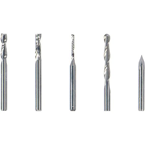Set frese Snapmaker 22004 5 pezzi diametro 3 175 mm albero