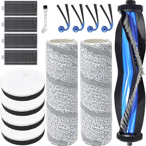 11 Pièces De Rechange - Brosse Principale - Filtre Coton - Pour Ecovacs Deebot X11 Omnicyclone - Nettoyage Profond Sols Durs Et Tapis - Noir - 20x15x5cm (1/5)
