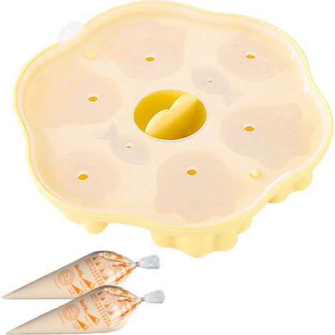 Moule à gâteau vapeur en silicone multi-cavité, set de moules antiadhésifs pour pâtisserie DIY, outil de cuisine pour bébé (1/5)