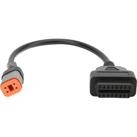 Adaptateur de lecteur de codes OBD2 pour moto (4 broches vers 16 broches), convertisseur et scanner 12-24 V (1/5)
