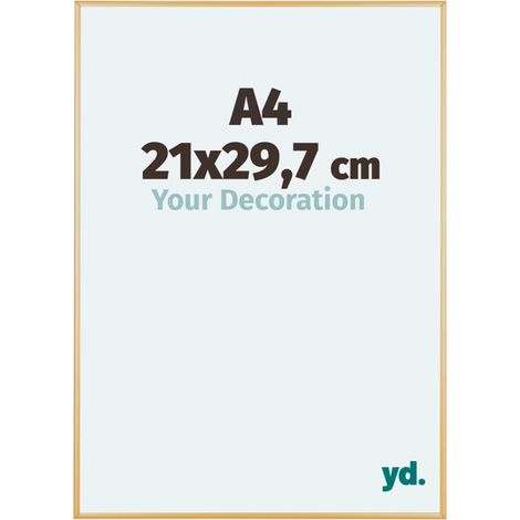 yd. - Cadre photo A4 21x29.7 - Or Vintage - Aluminium - Kent