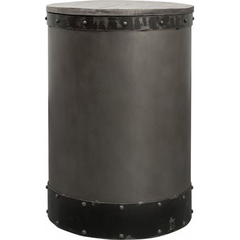 Beistelltisch Mango 42x42x64 grau lackiert HEAVY INDUSTRY 159