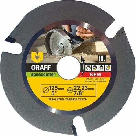 Disque à lamelles pour meuleuse 125mm – Acier et carbure de tungstène – Coupe nette pour bois dur – Vitesse max 12200 RPM (1/5)