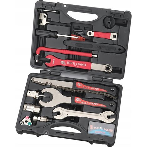 Kit d'outils pour vélo, valise, extracteurs de clés, clés Allen, BIKE HAND YC-728 (1/5)