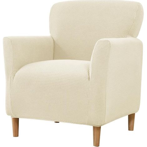 Fodera per poltrona e divano in jacquard ad alta elasticità, a prova di gatto, per proteggere i mobili (beige) (1/3)