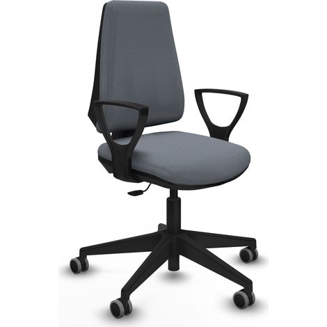 Elche CP bali gris brazos fijos base piramidal ruedas engomadas 65mm (1/5)