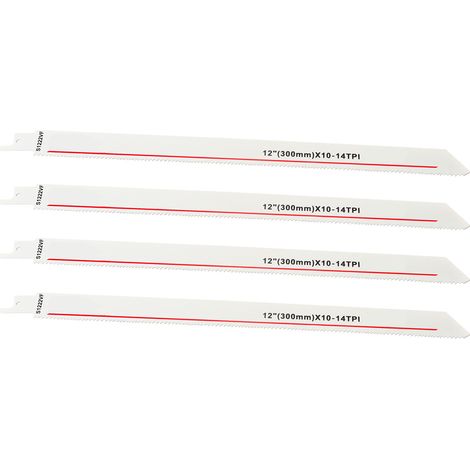Lame de scie alternative HSS 4 pièces pour la coupe et le détourage du bois, 14 dents par pouce, pour divers travaux de menuiserie. (1/5)