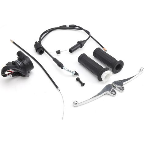 Kit de câble de poignée d'accélérateur, levier de frein et interrupteur d'allumage compatible avec Yamaha YZinger 50/PeeWee PW50 (1/5)