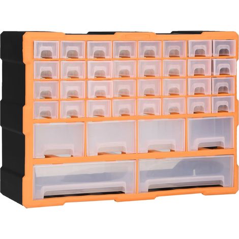 Multi-drawer Organiser with 38 Drawers 52x16x37.5 cm vidaXL