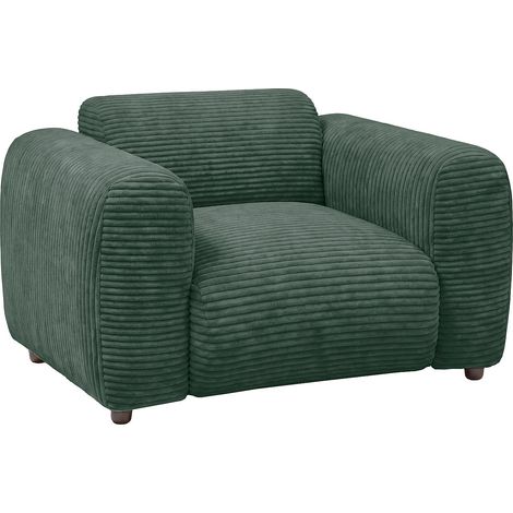 Fauteuil en velours côtelé vert POGNI de Maison Céphy (1/2)