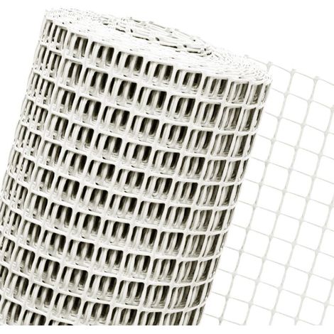 Malla Protección Plástico Blanco Rollo 1m x 25m - 1m x 25m x 20mm