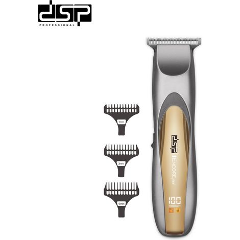 (Recharge USB) Tondeuse à cheveux électrique avec lame en acier inoxydable, peinture métallique lavable à l'eau, moteur à balais. (1/4)