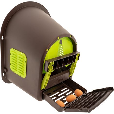 Pondoir Poule 1 Nichoir Mycozynest Roll-away Plastique Vert Lime / Marron (1/5)