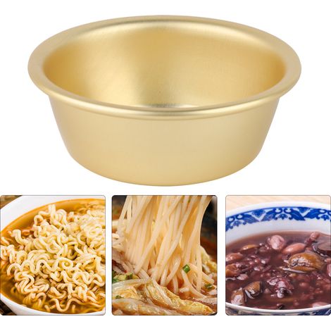 Koreanischer Ramen-Nudeltopf, koreanischer gelber Aluminium-Suppentopf, Instant-Nudeltopf (Reisweinschale) (1/4)