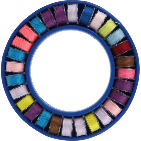 Boîte de Rangement pour Couture en Silicone et Plastique avec 28 Bobines, Organisateur Pratique pour Bobines, pour Accessoires de Couture et Machine à Coudre Couleur Aléatoire (1/5)