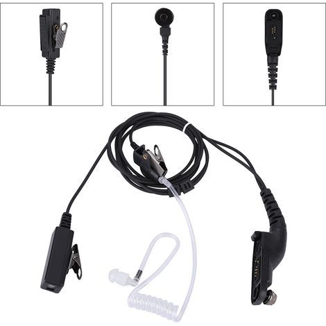 Kit de surveillance audio avec oreillette PTT pour talkie-walkie Motorola (tube à air 2 broches) (1/5)