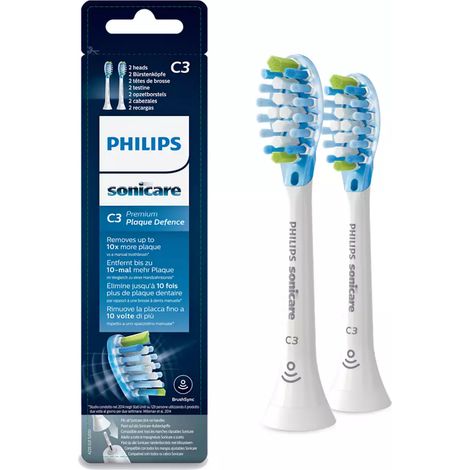 Lot de 2 têtes de brosses à dents blanches soniques