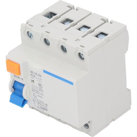 Disjoncteur 63 A 400 V triphasé + neutre (3P+N), pouvoir de coupure de 6 kA pour la sécurité domestique (1/5)