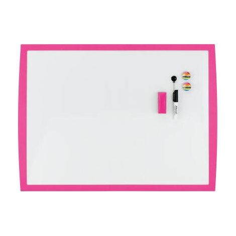 Nobo Pizarra Blanca Magnetica Pequea 585x430 - Colores Vibrantes - Accesorios Incluidos - Fucsia (1/2)