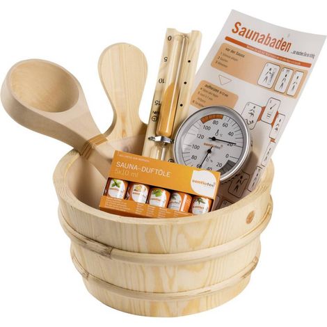 Sentiotec Saunazubehör Set 11-teilig, hochwertig (1/5)
