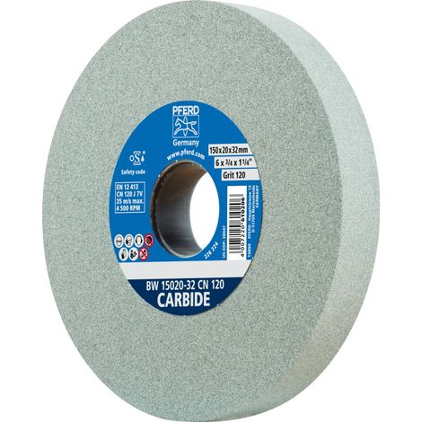 PFERD TOOLS Schleifbockscheibe Ø 150x20mm Bohrung-Ø 32 mm SiC120 für harte Materialien z.B. Hartmetall (1/4)
