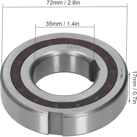 Einseitig steuerbares Nutlager CSK35PP 6207 (1/4)