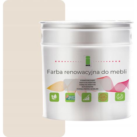 Peinture pour meubles de cuisine RAL 9001 crème brillante 1L pour façades en bois 2 en 1 (1/5)