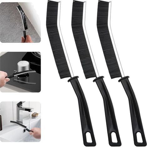 Lot de 3 Brosses de Nettoyage à Poils Durs – Brosse à Joints Carrelage , Idéal pour Salle de Bain , Cuisine , Toilettes , Évier , Douche et Sols (1/5)